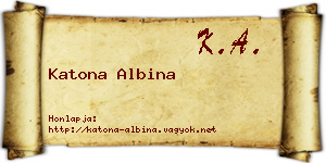 Katona Albina névjegykártya